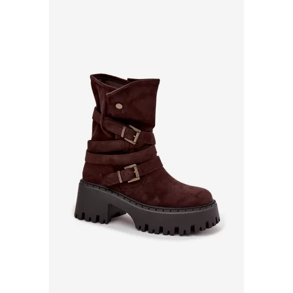  Dámske topánky na podpätku BOTO NERELISA 40379 BROWN 