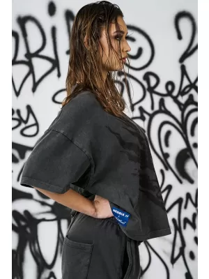 Dámske oversized tričko NEBBIA x Sexsdreams 814 BLACK