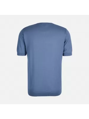 Pánske tričko GEOX KNIT G012315 MODRÁ