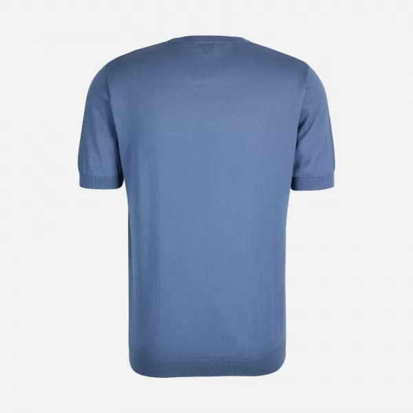  Pánske tričko GEOX KNIT G012315 MODRÁ 