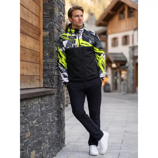  Pánska softshellová bunda premium ALTISPORT VOJ/ALM039JACK01 ČIERNOŽLTÁ 