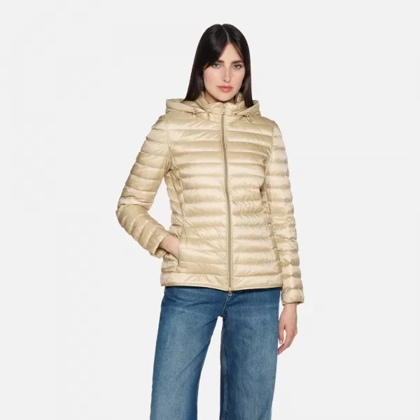  Dámska páperová bunda GEOX JAYSEN G012393 BÉŽOVÁ 