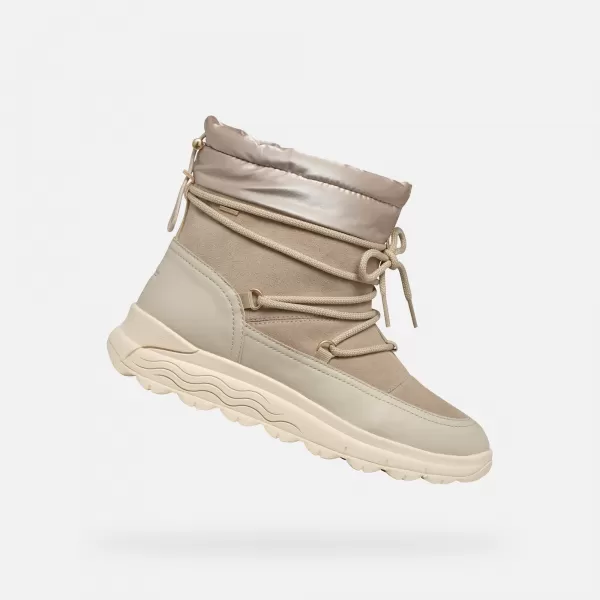  Dámske členkové čižmy GEOX SPHERICA 4X4 ABX G004652 BÉŽOVÁ 