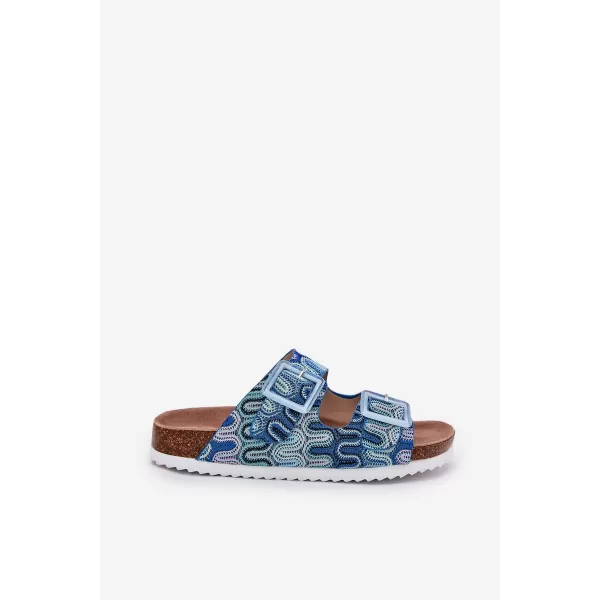  Dámske šľapky S.BARSKI RB51-006 BLUE 