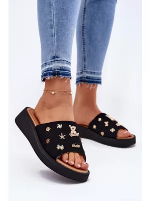 Dámske šľapky VINCEZA 66741 BLACK