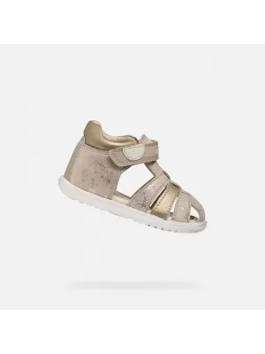 Dievčatá prvé kroky GEOX SANDAL MACCHIA B254WB007NFC8560 BÉŽOVÁ