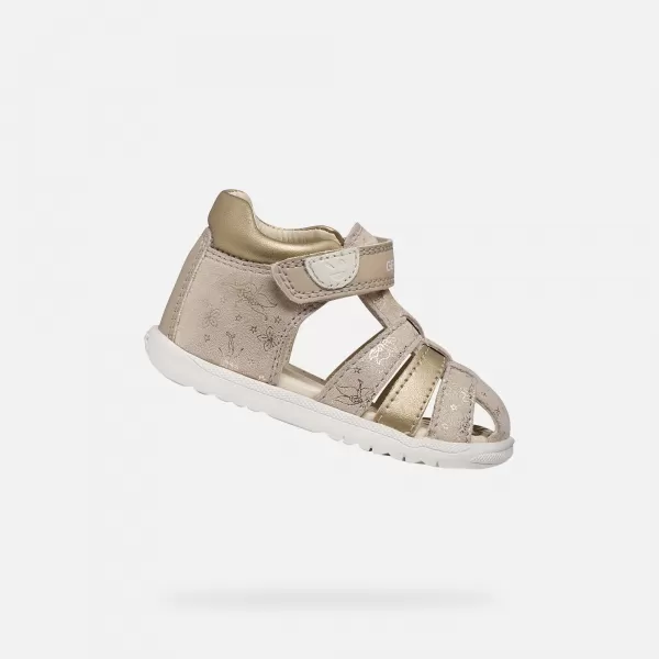  Dievčatá prvé kroky GEOX SANDAL MACCHIA B254WB007NFC8560 BÉŽOVÁ 