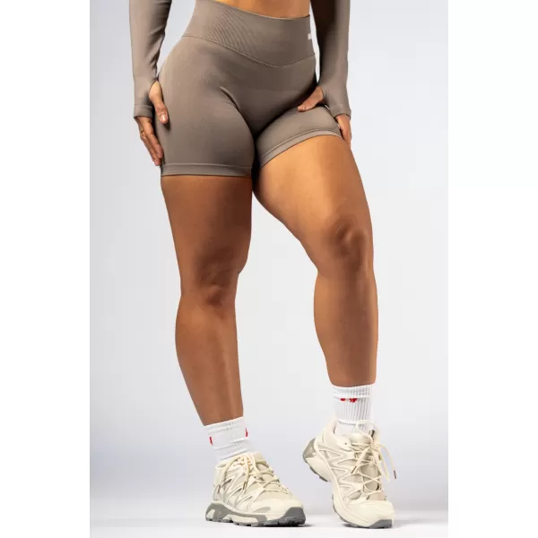  Push-up šortky s vysokým pásom POWER 893 LIGHT BROWN ASH Nebbia 