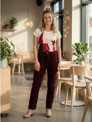 Dámske prémiové vianočné tričko ALTISPORT VOJ/ALWVN11TR06 KRÉMOVÁ