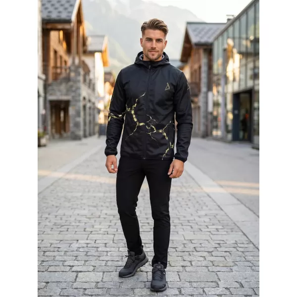  Pánska softshellová bunda premium ALTISPORT VOJ/ALM129JACK01 ČIERNA/MILITARY 