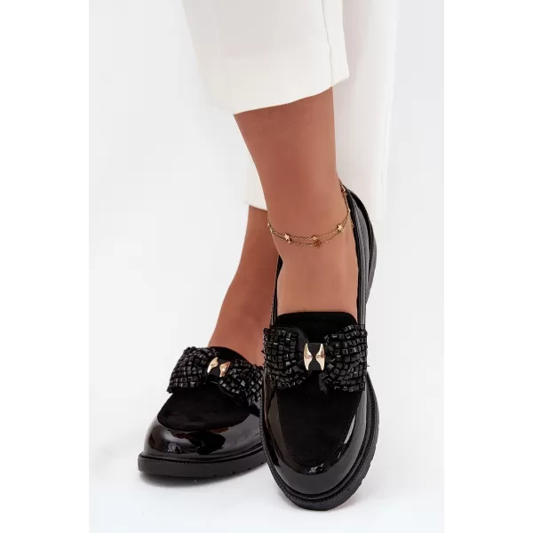  Dámske mokasíny D&A HY51-319 BLACK 