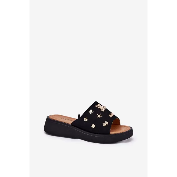  Dámske šľapky VINCEZA 66741 BLACK 