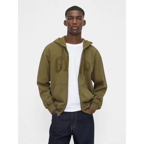  Pánska mikina GAP LOGO HOODIE ZIP 715005-48 DARK OLIVE 