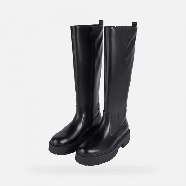  Dámske čižmy GEOX SPHERICA EC7 G004247 ČIERNA 