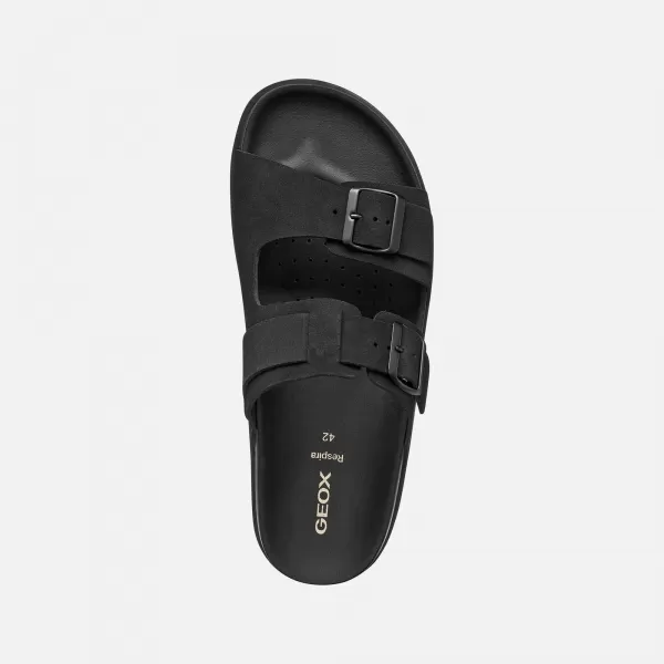  Pánske šľapky GEOX PARNAIBA G014434 ČIERNA 