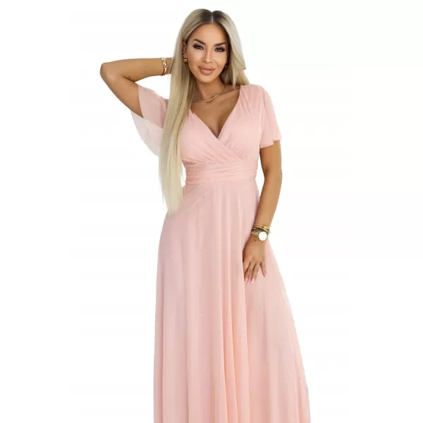  Dámske šaty NUMOCO 635-7 BROSKYŇOVÁ 