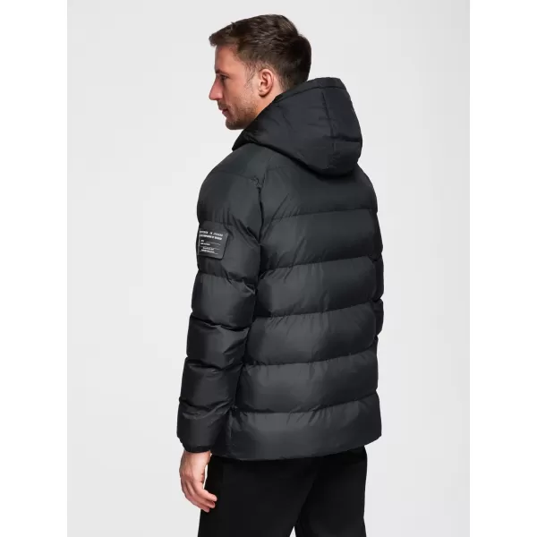  Pánska bunda OMBRE OM-JAHP-0302 ČIERNA 