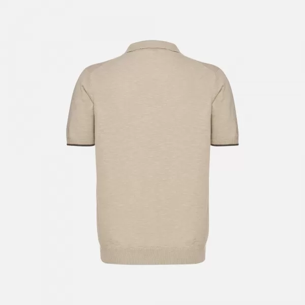  Pánske tričko GEOX KNIT G012318 BÉŽOVÁ 