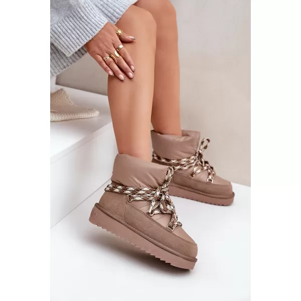  Dámske snehule D.FRANKLIN DFSH375003 TAUPE 