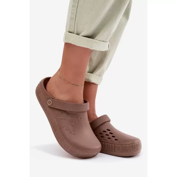  Dámske šľapky BIG STAR TT274A085 BROWN/BEIGE Big Star Shoes 