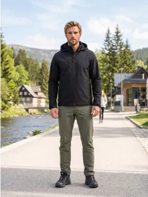 Pánska softshellová bunda ALTISPORT NoPrint NP/ALM845 ČIERNA