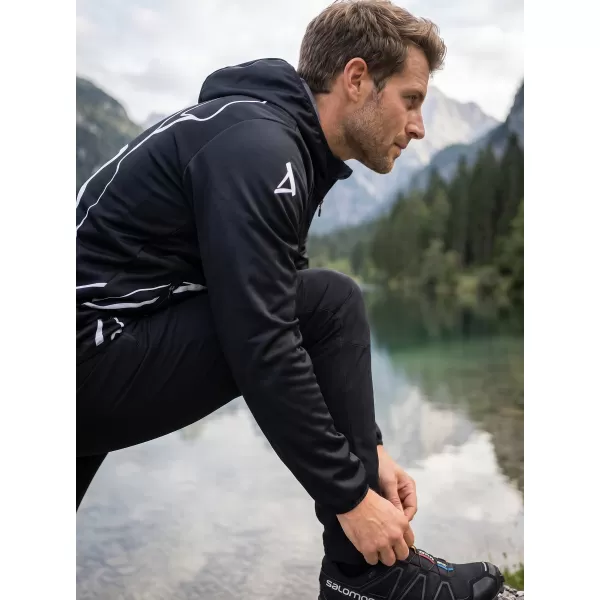  Pánska softshellová bunda premium ALTISPORT VOJ/ALM073JACK01 ČIERNA 
