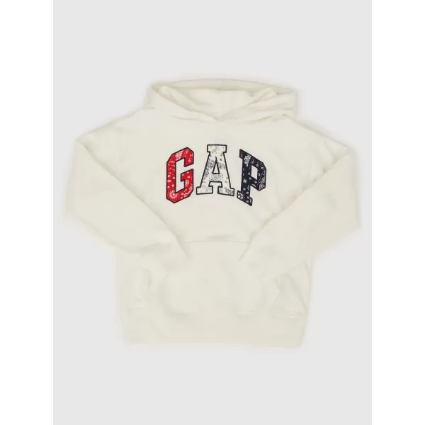  Detská mikina GAP LOGO PULLOVER HOODIE 781865-00 NEW OFF WHITE 