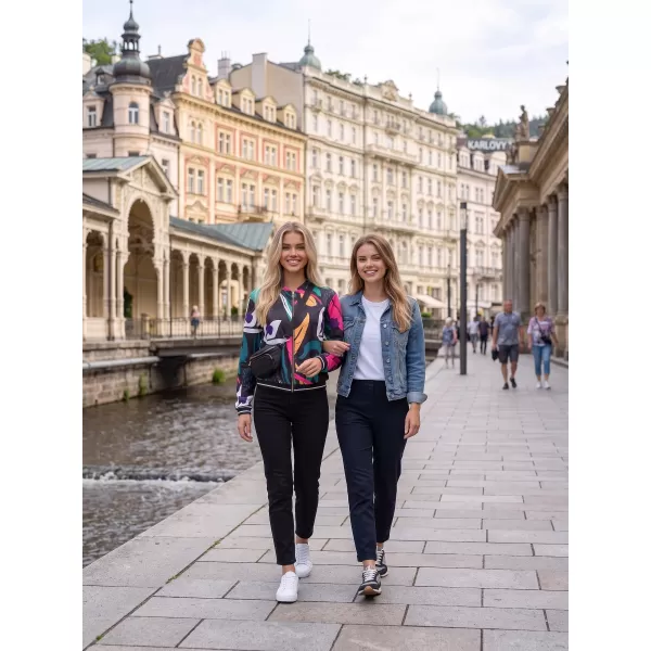  Dámska bunda ALTISPORT HADARIT ČIERNA VZOR 