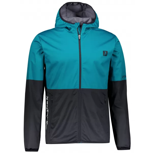  Pánska softshellová bunda premium ALTISPORT VOJ/ALM051JACK01 PETROLEJOVÁ/ČIERNA 