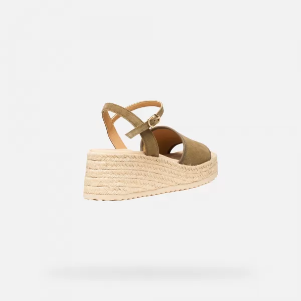  Dámske sandále GEOX ALEMERIA G012886 KHAKI 