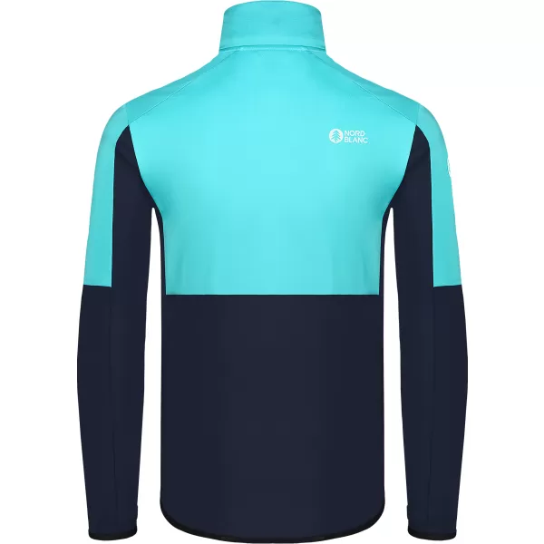  Pánska mikina powerfleece NORDBLANC GROAN NBWFM8282 SVETLO MODRÁ 