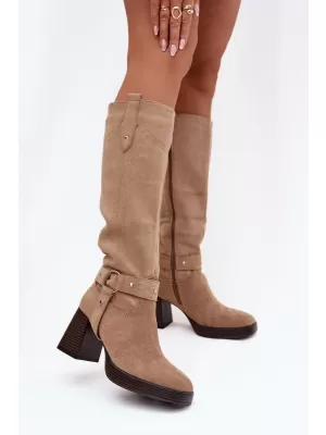 Dámske čižmy BOTO ALESSARA 40612 KHAKI