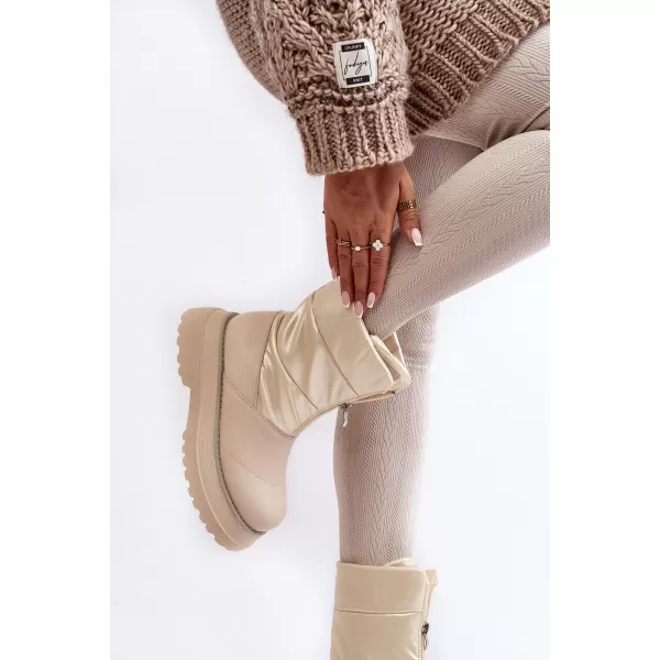  Dámske snehule GOE MM2N4079 BEIGE 