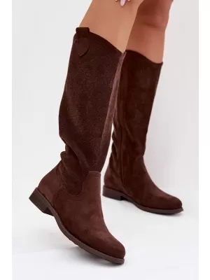 Dámske čižmy S.BARSKI HY61-8022 BROWN
