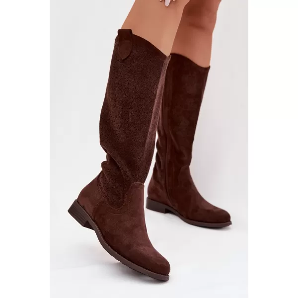  Dámske čižmy S.BARSKI HY61-8022 BROWN 