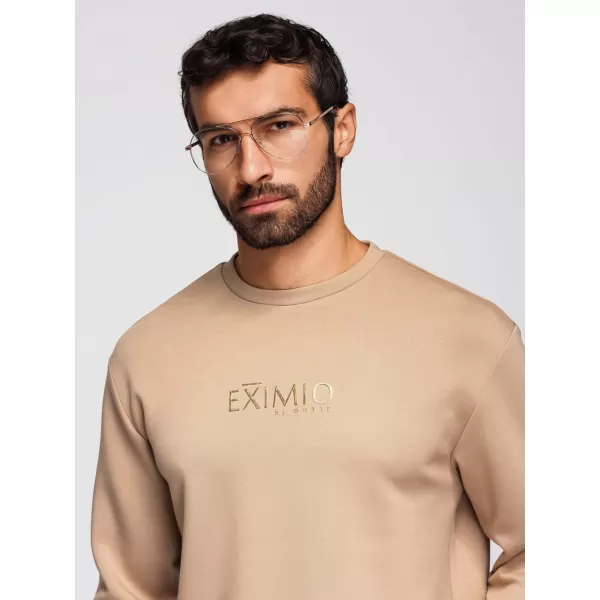  Pánska mikina OMBRE OM-SNBC-0199 BEIGE 