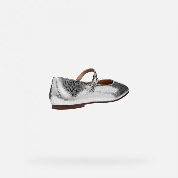  Dámske baleríny GEOX MARSILEA G013151 STRIEBORNÁ 