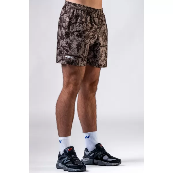  Tréningové šortky POWER 902 LIGHT BROWN CAMO Nebbia 