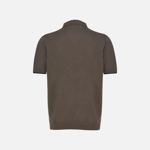  Pánske tričko GEOX KNIT G012317 KHAKI 