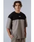 Oversized tričko POWER 898 LIGHT BROWN ASH Nebbia