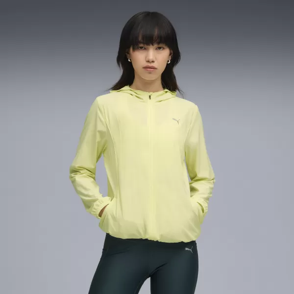  Dámska bunda PUMA RUN VELOCITY WOVEN JACKET W 526584-35 ZLATÝ MESIAC 