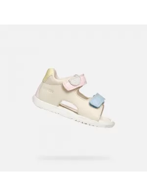 Dievčenské sandále GEOX SANDAL MACCHIA B254WA08502C1M2M BÉŽOVÁ
