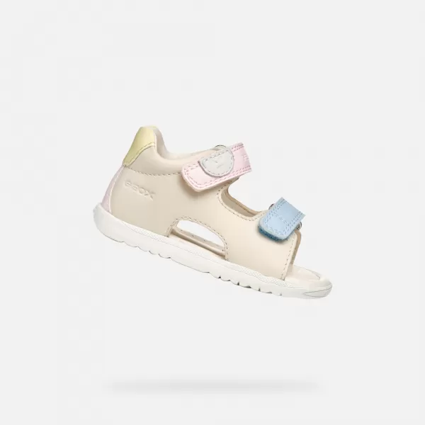  Dievčenské sandále GEOX SANDAL MACCHIA B254WA08502C1M2M BÉŽOVÁ 