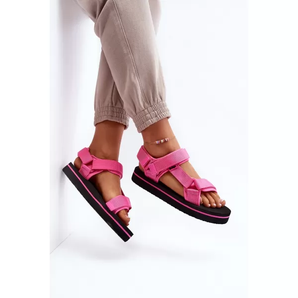  Dámske sandále LEE COOPER LCW-23-34-2613 BLACK/FUCHSIA 