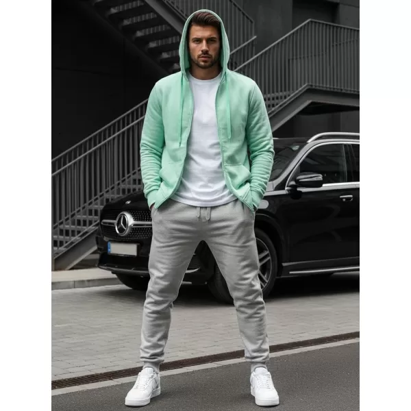  Pánska mikina DSTREET BX5231 SVETLO ZELENÁ 
