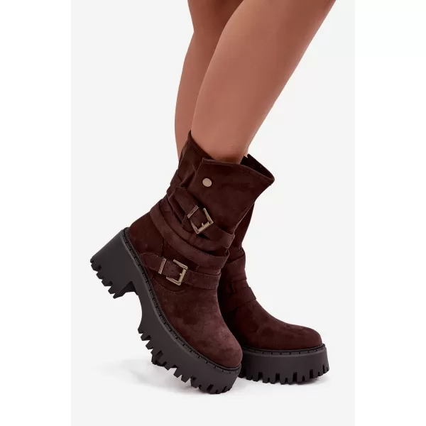  Dámske topánky na podpätku BOTO NERELISA 40379 BROWN 