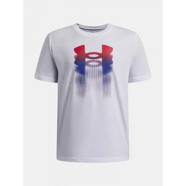  Chlapčenské tričko UNDER ARMOUR B LOGO BLUR SS 6009280-100 BIELA 