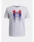 Chlapčenské tričko UNDER ARMOUR B LOGO BLUR SS 6009280-100 BIELA