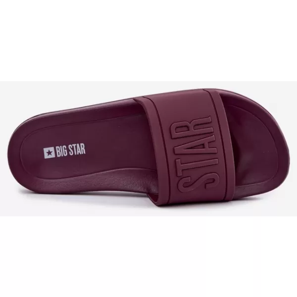  Dámske šľapky BIG STAR SHOES UU274070 VÍNOVÁ 