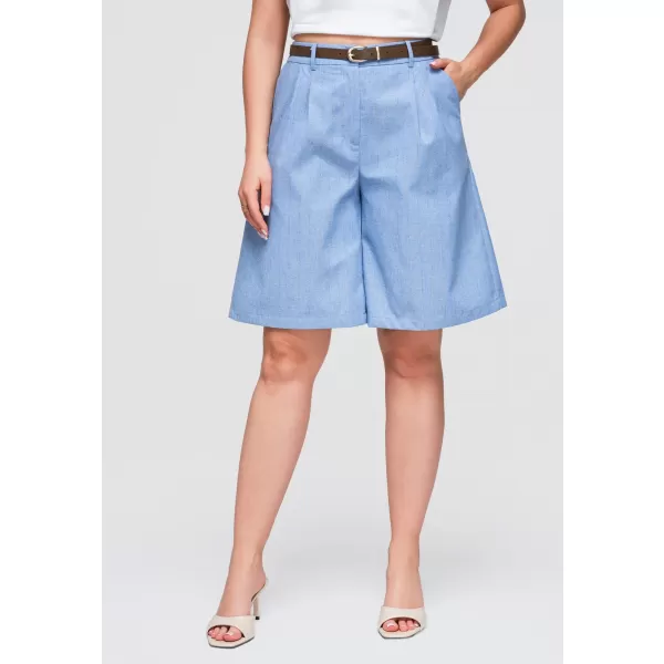  Dámske kraťasy OMBRE OW-ST-E0016 BLUE 
